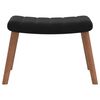 vidaXL Chaise de relaxation avec repose-pied Noir Velours