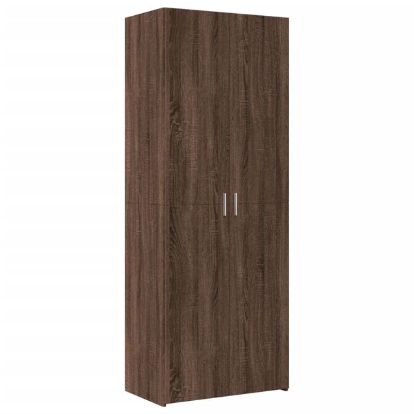 vidaXL Buffet haut ch&ecirc;ne marron 70x42,5x185 cm bois d'ing&eacute;nierie