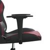 vidaXL Chaise de jeu Noir et rouge bordeaux Similicuir