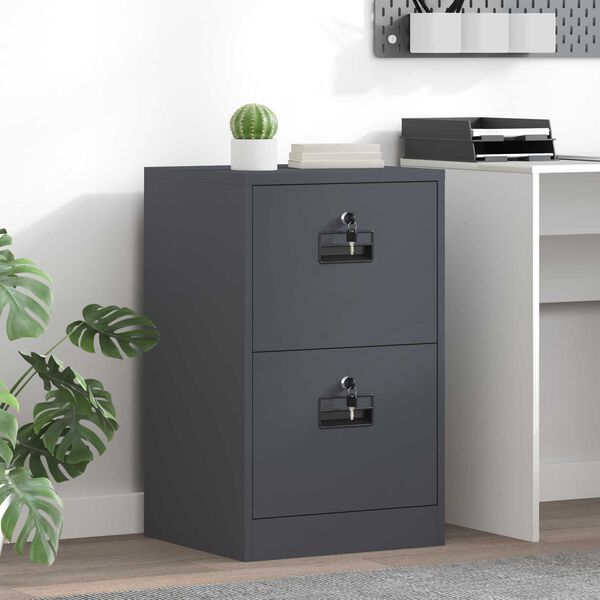 vidaXL Cabinet de Dossier avec tiroir Anthracite 44 x 50 x 106.5 cm
