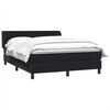 vidaXL Sommier &agrave; lattes de lit avec matelas noir 140x210 cm velours