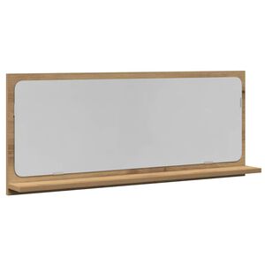vidaXL &Eacute;tag&egrave;re Miroir ch&ecirc;ne artisanal 90 x 10,5 x 37 cm
