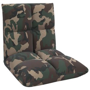 vidaXL Fauteuil de sol Vert arm&eacute;e 50 x 61 x 57 cm tissu