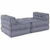 vidaXL Canapé modulaire 4 pcs Gris tissu