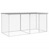 vidaXL Cage &agrave; poulets avec toit gris clair 203 x 98 x 90 cm en acier galvanis&eacute;