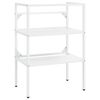 vidaXL Cadre de lavabo de salle de bain Blanc 59x38x83 cm Fer