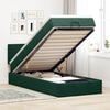 vidaXL Cadre de lit ottoman avec matelas vert foncé 90x190 cm velours
