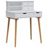 vidaXL Ensemble de Coiffeuse FAUSKE 2 pc Blanc 76 x 50 x 103,5 cm