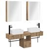 vidaXL Ensemble d'armoire de salle de bain 5 pcs Ch&ecirc;ne artisanal