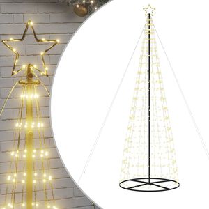vidaXL Sapin de Noël LED 570 LED blanc chaud 300 cm