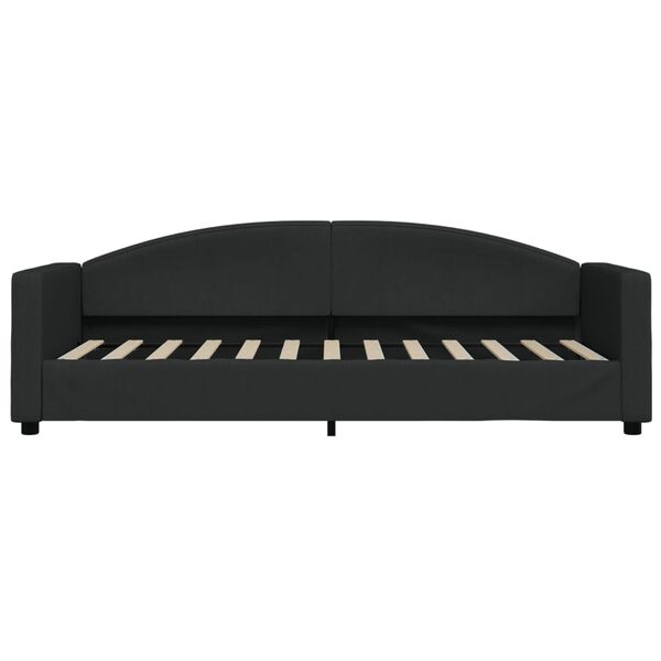 vidaXL Lit de repos sans matelas noir 80x200 cm tissu