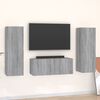 vidaXL Ensemble de meubles TV 3 pcs Sonoma gris Bois d'ing&eacute;nierie