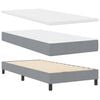 vidaXL Lit &agrave; ressorts avec matelas Gris clair 80 x 200 cm tissu