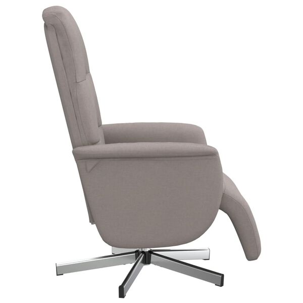 vidaXL Fauteuil inclinable avec repose-pieds taupe tissu