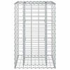 vidaXL Lit sur&eacute;lev&eacute; gabion Argent&eacute; 50 x 50 x 80 cm Acier galvanis&eacute;