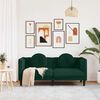 vidaXL Canap&eacute; avec coussins 2 places vert fonc&eacute; velours