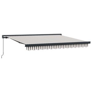 vidaXL Auvent r&eacute;tractable Gris clair et blanc 450 &times; 300 cm