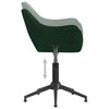 vidaXL Chaises pivotantes &agrave; manger lot de 6 vert fonc&eacute; velours