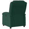 vidaXL Fauteuil inclinable de massage vert fonc&eacute; velours