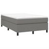 vidaXL Sommier &agrave; lattes de lit avec matelas gris fonc&eacute; 120x190cm tissu