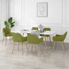 vidaXL Chaises &agrave; manger lot de 6 vert clair velours