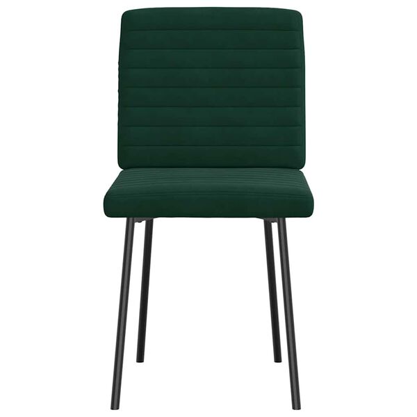 vidaXL Chaises &agrave; manger lot de 2 Vert fonc&eacute; Velours