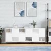 vidaXL Buffets 3 pcs Blanc Bois d'ing&eacute;nierie
