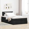vidaXL Lit ottoman avec matelas noir 120x190 cm tissu