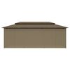 vidaXL Belvédère avec rideaux 600x298x270 cm Taupe 180 g/m²