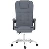 vidaXL Fauteuil de massage inclinable de bureau Gris fonc&eacute; Velours