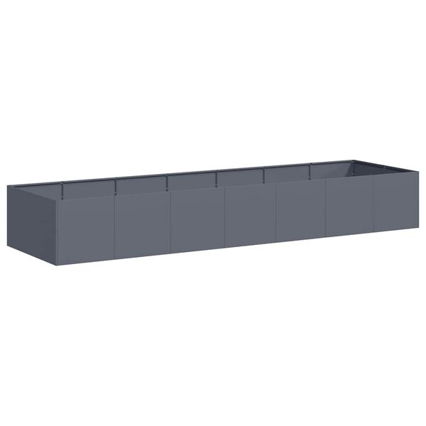 vidaXL Jardini&egrave;re anthracite 280x80x40 cm acier