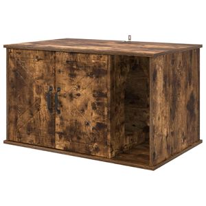 vidaXL Maison pour chat Ch&ecirc;ne fum&eacute; 85 x 55 x 50 cm Bois d'ing&eacute;nierie