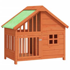 vidaXL Chenil marron 96x60,5x87 cm bois de pin solide