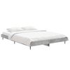 vidaXL Cadre de lit sans matelas gris b&eacute;ton 140x190 cm