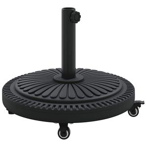 vidaXL Pied de parasol 15.6 kg Noir Fer Circulaire
