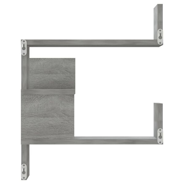 vidaXL Étagère d'angle murale Sonoma gris 40x40x50cm Bois d'ingénierie
