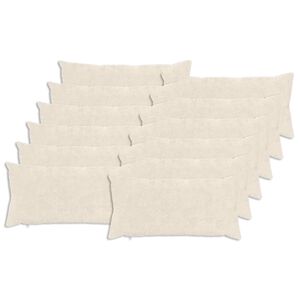 vidaXL Housse de coussin 12 pc HEERLEN Blanc 40 x 80 cm