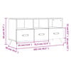 vidaXL Meuble TV ch&ecirc;ne fum&eacute; 102x36x50 cm bois d'ing&eacute;nierie