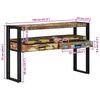vidaXL Table console Multicolore 120 x 33 x 75 cm Bois Recycl&eacute; Solide