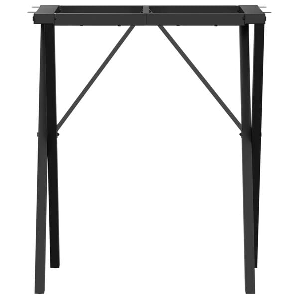 vidaXL Pieds de table &agrave; manger cadre en X 60x50x73 cm acier