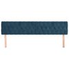 vidaXL T&ecirc;tes de lit Bleu fonc&eacute; 180 x 7 x 78/88 cm Velours
