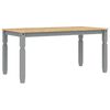 vidaXL Table &agrave; manger Corona gris 160x80x75 cm bois massif de pin