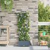 vidaXL Cache-pot de jardin Gris Clair 40 x 40 x 126 cm Acier