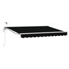 vidaXL Auvent r&eacute;tractable &eacute;lectrique Noir et Blanc 3 x 2,5 m