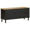 vidaXL Meuble TV noir 100x33,5x46 cm bois massif manguier brut