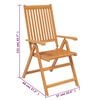 vidaXL Ensemble à manger de jardin 5 pcs Bois d'acacia massif