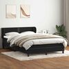 vidaXL Sommier &agrave; lattes de lit avec matelas noir 160x210 cm velours