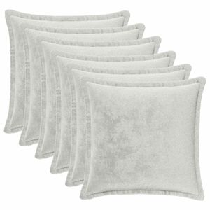 vidaXL Coussin de jet&eacute; 6 pc HOUTEN Gris clair 30 x 30 cm Flanelle