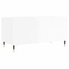 vidaXL Table basse Blanc brillant 90x44,5x45 cm Bois d'ing&eacute;nierie
