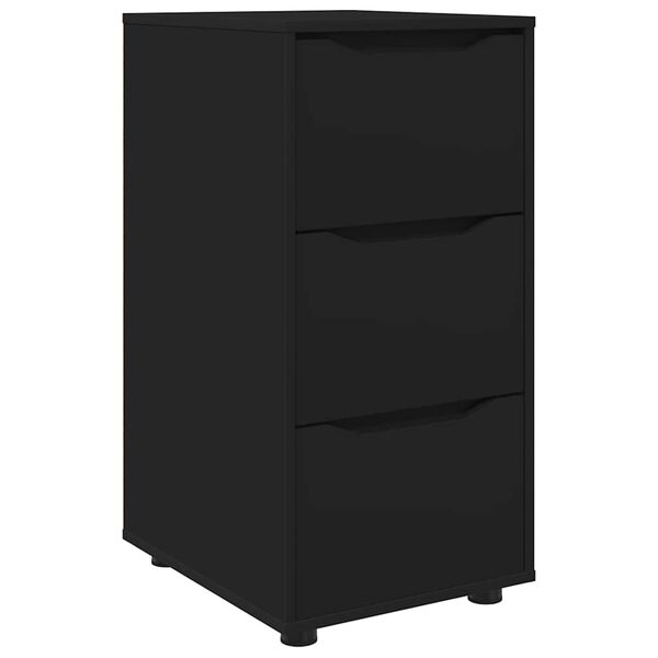 vidaXL Armoire de rangement Noir 40 x 48 x 81 cm Bois d'ing&eacute;nierie
